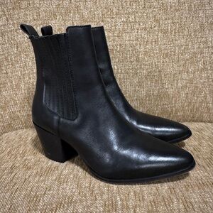 Lucky Brand LK RADAH Leather Slip on Ankle Booties Size 7.5